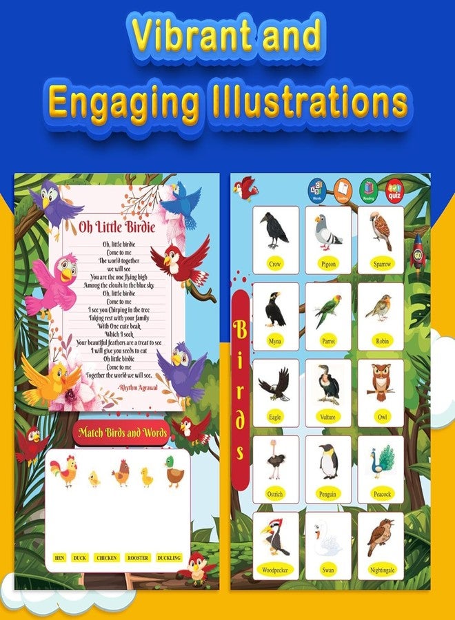 Kiddale 2 Pack Intelligent Books for Kids | Trip to The Zoo + Hindi Varnmala (Swar, Vyanjan) | Play & Learn Sound | Kids Musical Sensory Book | Bilingual Learning for Toddlers, Multicolor - Image 4